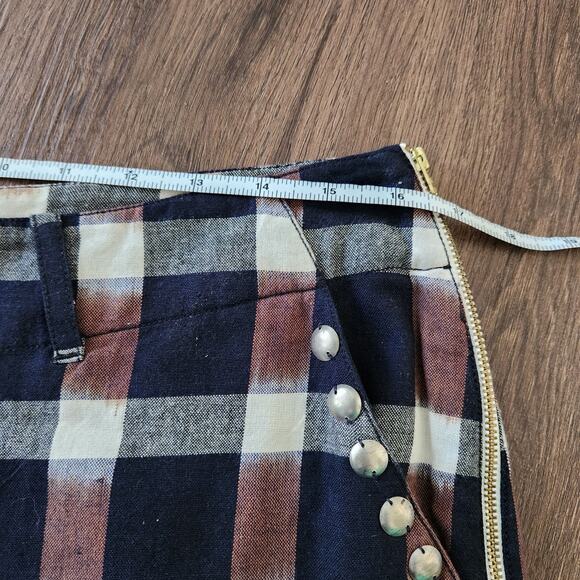 ALIX OF BOHEMIA Charlie Plaid Princess Wide Leg Cotton Pants XL Retro Designer - Picture 8 of 10